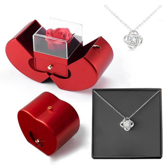 Eternal Rose Gift Box & Love Necklace