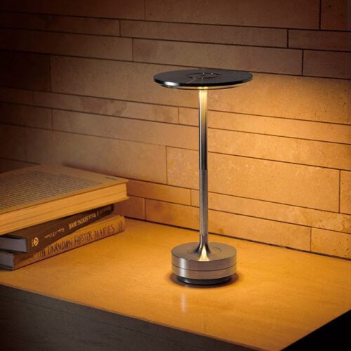 Portable Cordless Metal Table Lamp