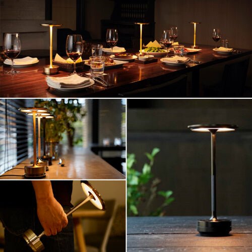 Portable Cordless Metal Table Lamp