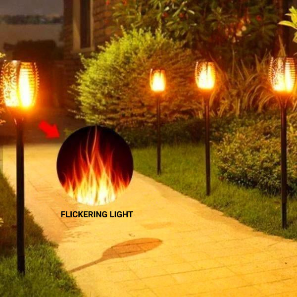 Solar Lantern With Flickering Flame