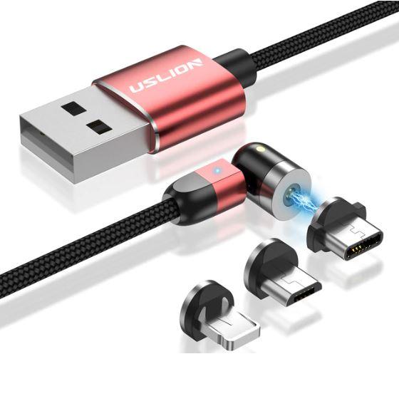 Magnetic iPhone charging cable - Type C - Micro Usb 360°
