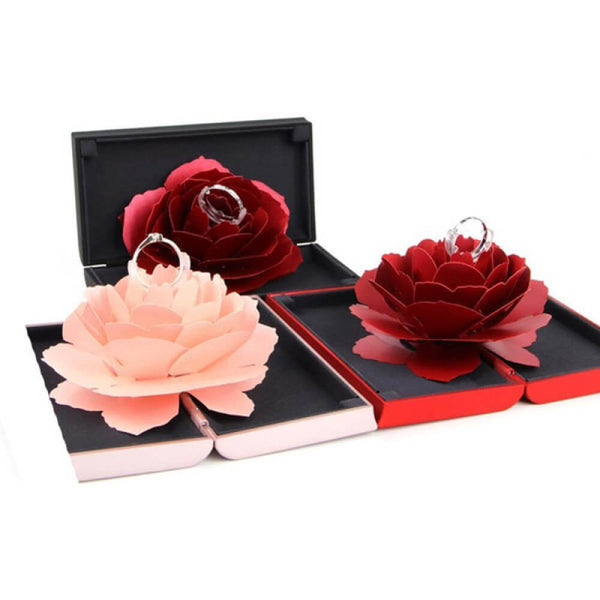 Floral Pink Ring Gift Box